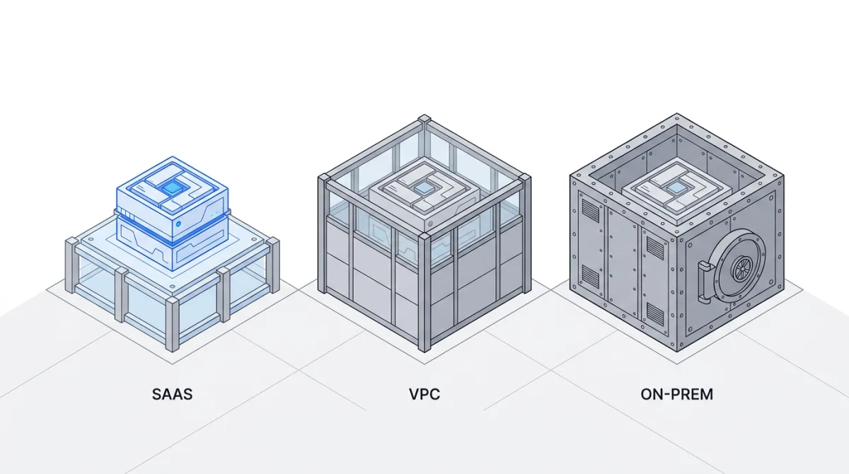 Isometric deployment and cost panel showing governed agent runtime choices.
